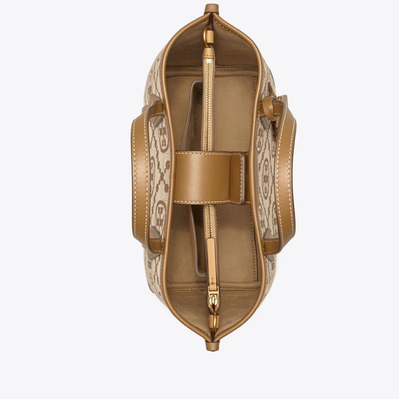 NEW PERRY T MONOGRAM SMALL TRIPLE-COMPARTMENT TOTE - Picture 4 of 14